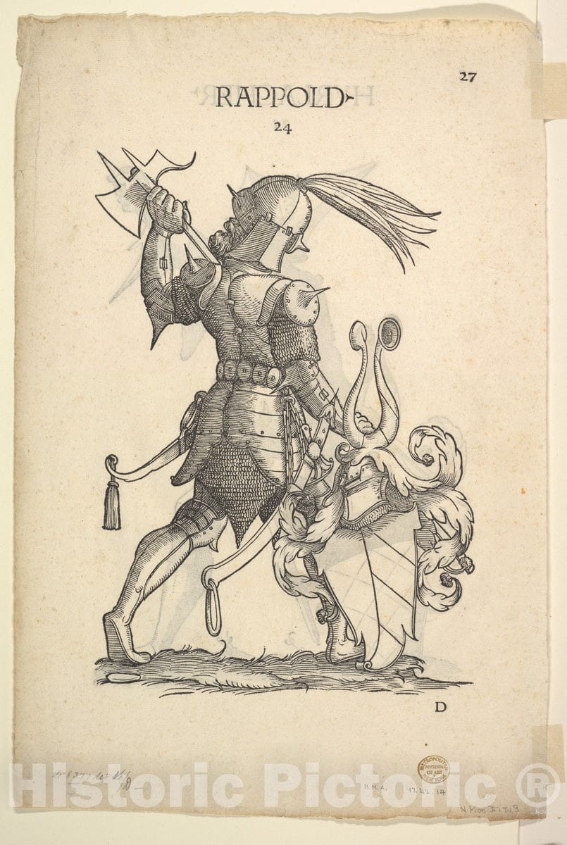 Art Print : Hurlacher - Artist: Christoph Weiditz - Created: mid 16th Century : Vintage Wall Art