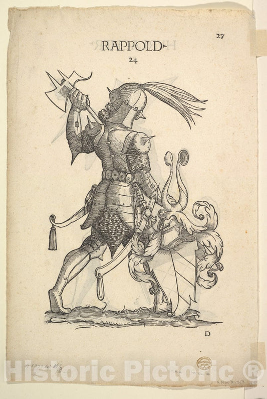 Art Print : Hurlacher - Artist: Christoph Weiditz - Created: mid 16th Century : Vintage Wall Art