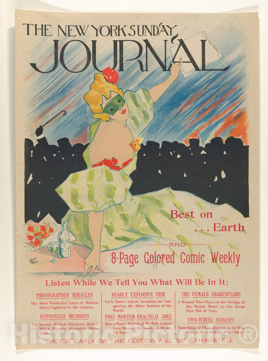 Art Print : Ernest Haskell - The New York Sunday Journal : Vintage Wall Art