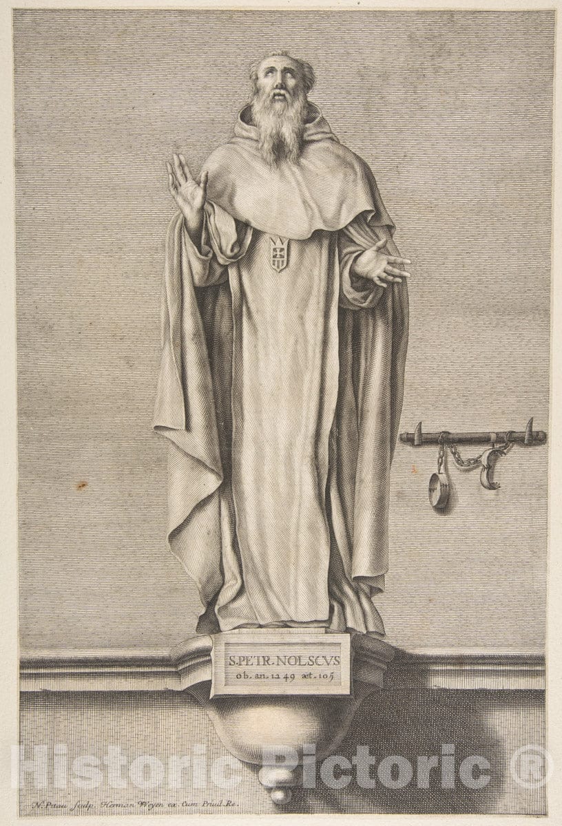 Art Print : Nicolas Pitau - St. Peter Nolscus : Vintage Wall Art