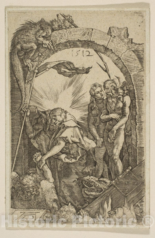 Art Print : Bundele - Christ in Limbo (Reverse Copy) : Vintage Wall Art