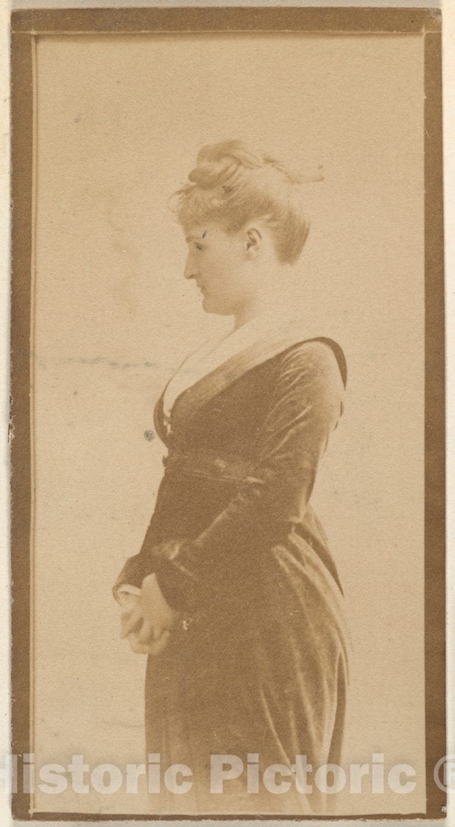 Photo Print : Actress Standing in Profile, from The Actresses Series (N668) : Vintage Wall Art