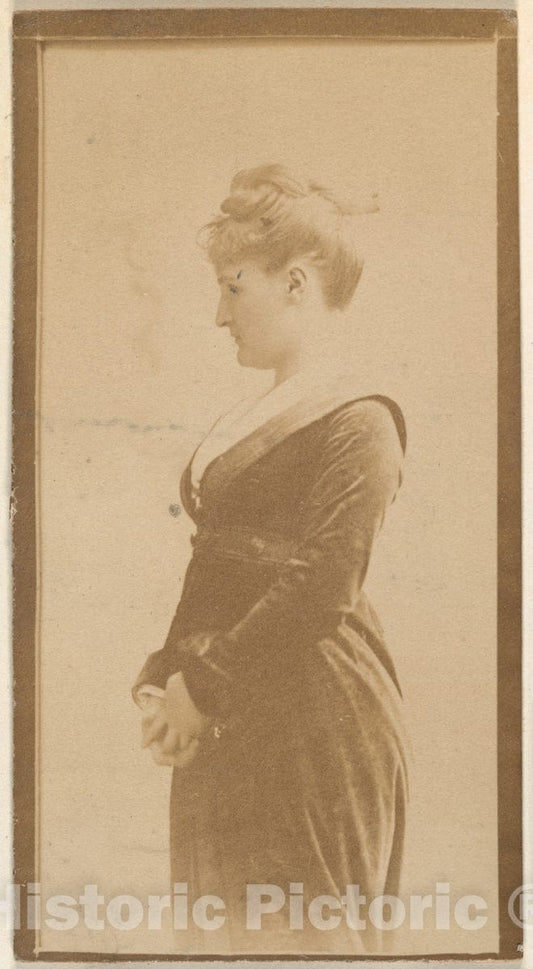 Photo Print : Actress Standing in Profile, from The Actresses Series (N668) : Vintage Wall Art