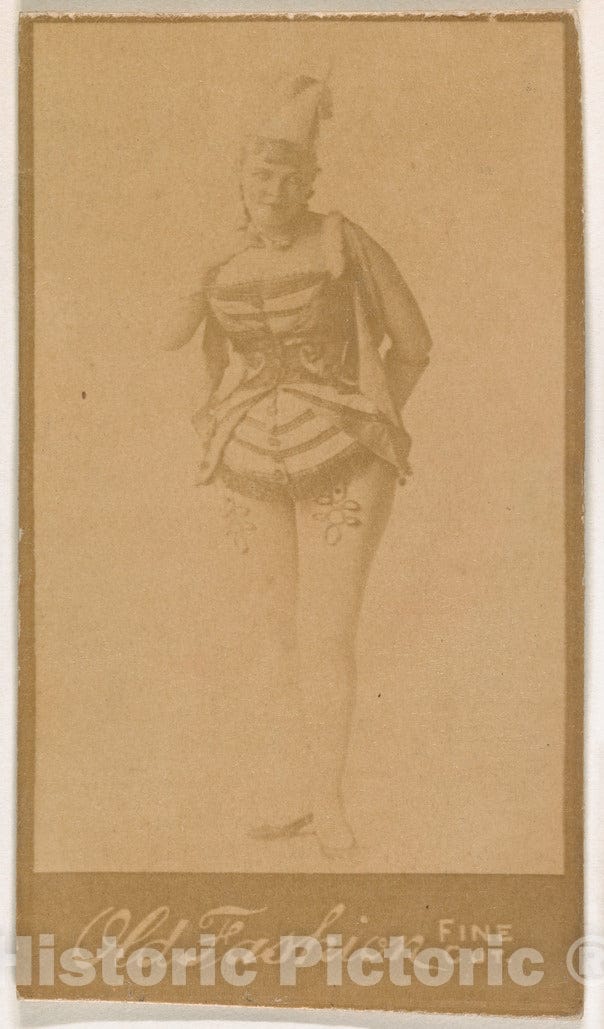 Photo Print : Actress in Costume, from The Actresses Series (N664) Promoting Old Fashion Fine Cut Tobacco : Vintage Wall Art