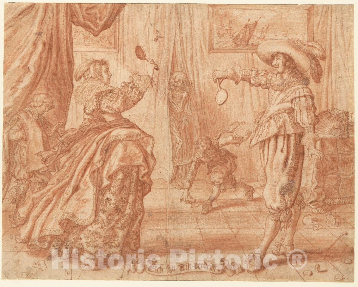 Art Print : Adriaen Van de Venne - to Each His Own Pastime,Elck Sijn Tijt-Verdrijff : Vintage Wall Art
