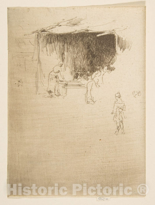 Art Print : James McNeill Whistler - Booth at a Fair : Vintage Wall Art