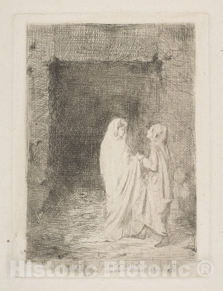 Art Print : Edgar Degas - Dante and Virgil : Vintage Wall Art