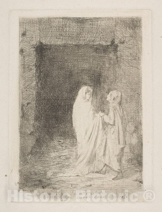 Art Print : Edgar Degas - Dante and Virgil : Vintage Wall Art