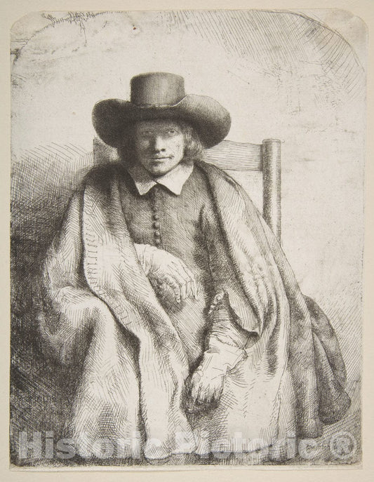 Art Print : Rembrandt (Rembrandt Van Rijn) - Clement de Jonghe, printseller 1 : Vintage Wall Art
