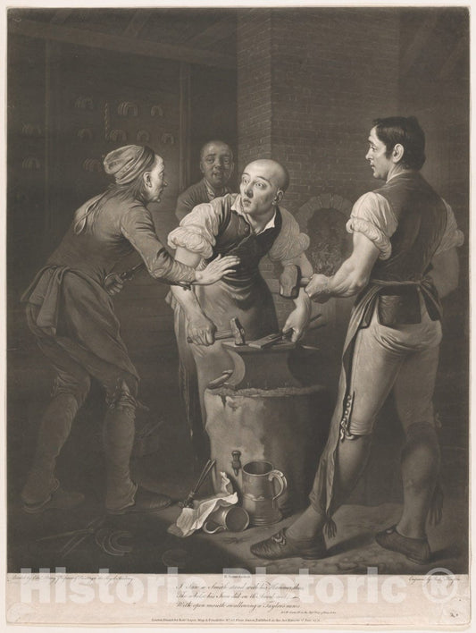 Art Print : Richard Houston - I Saw a Smith Stand with his Hammer Thus. (Shakespeare, King John, Act 4, Scene 4) : Vintage Wall Art