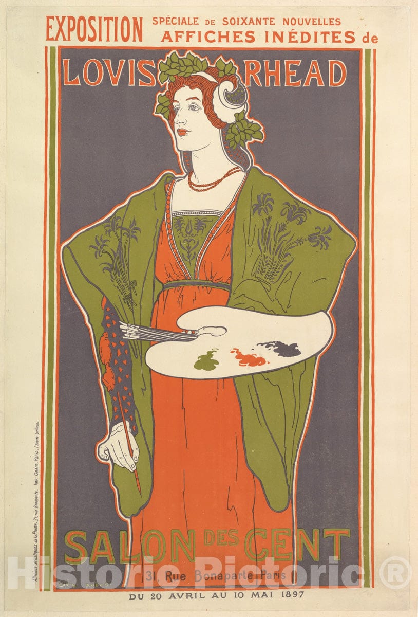 Art Print : Louis John Rhead - Salon des Cent : Vintage Wall Art