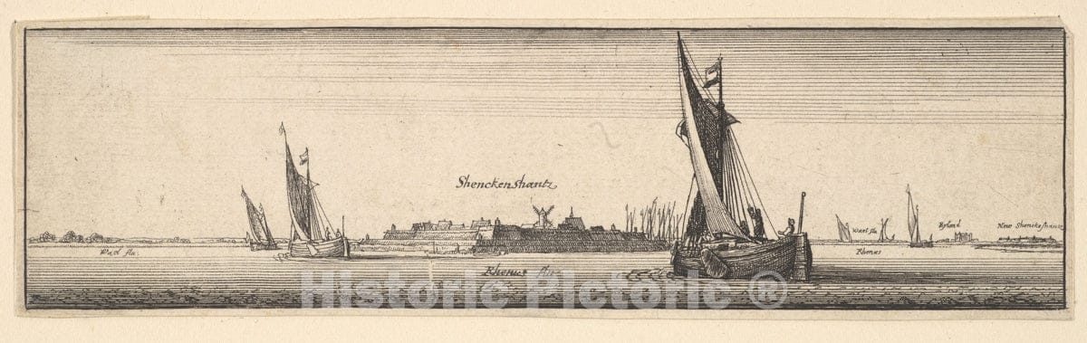 Art Print : Wenceslaus Hollar - Schenkenschanz : Vintage Wall Art