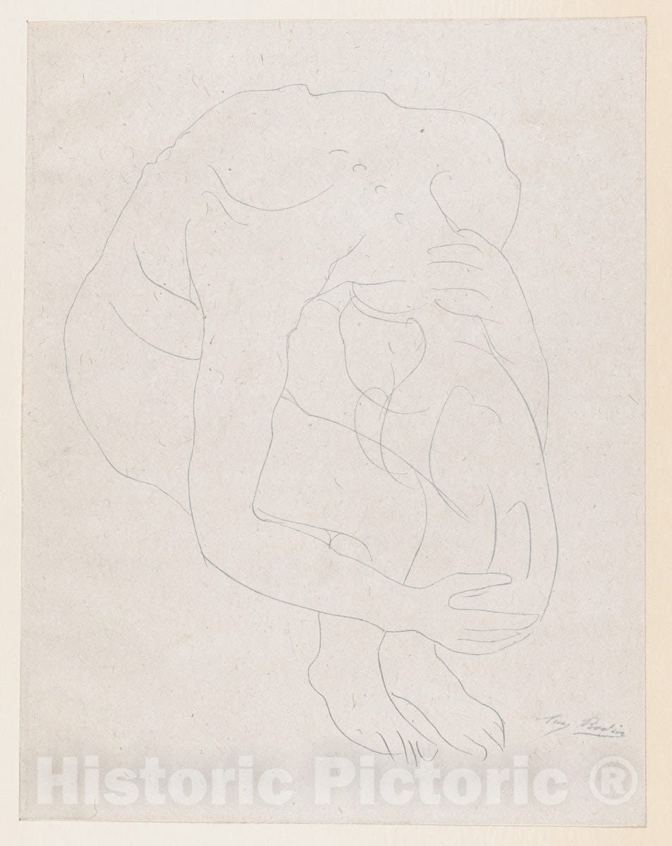 Art Print : Auguste Rodin - La seconde a une abondante Chevelure. v.1 : Vintage Wall Art
