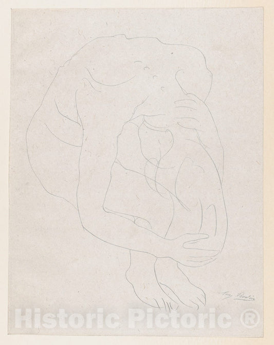 Art Print : Auguste Rodin - La seconde a une abondante Chevelure. v.1 : Vintage Wall Art