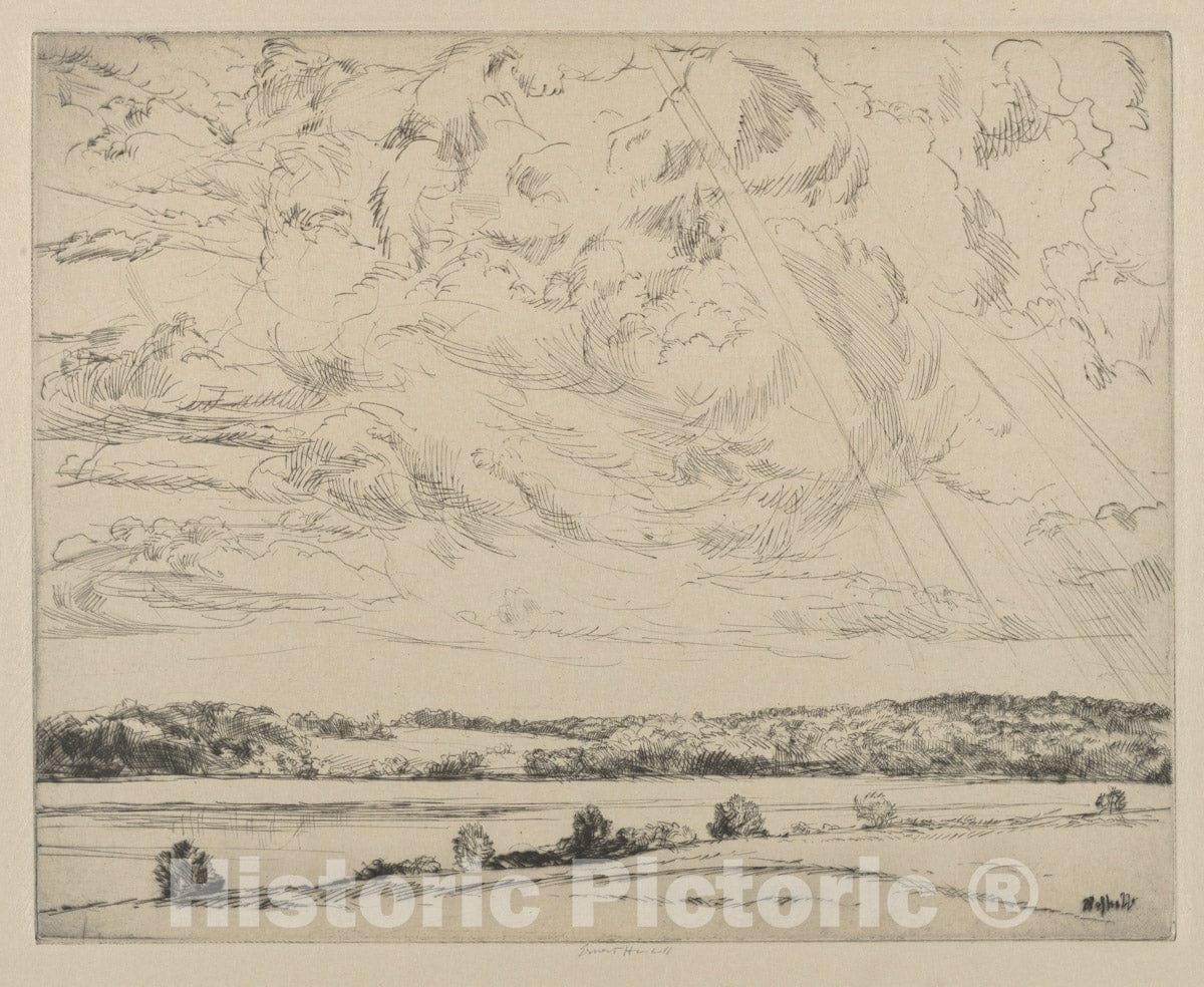 Art Print : Ernest Haskell - Thunder Clouds : Vintage Wall Art