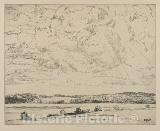 Art Print : Ernest Haskell - Thunder Clouds : Vintage Wall Art