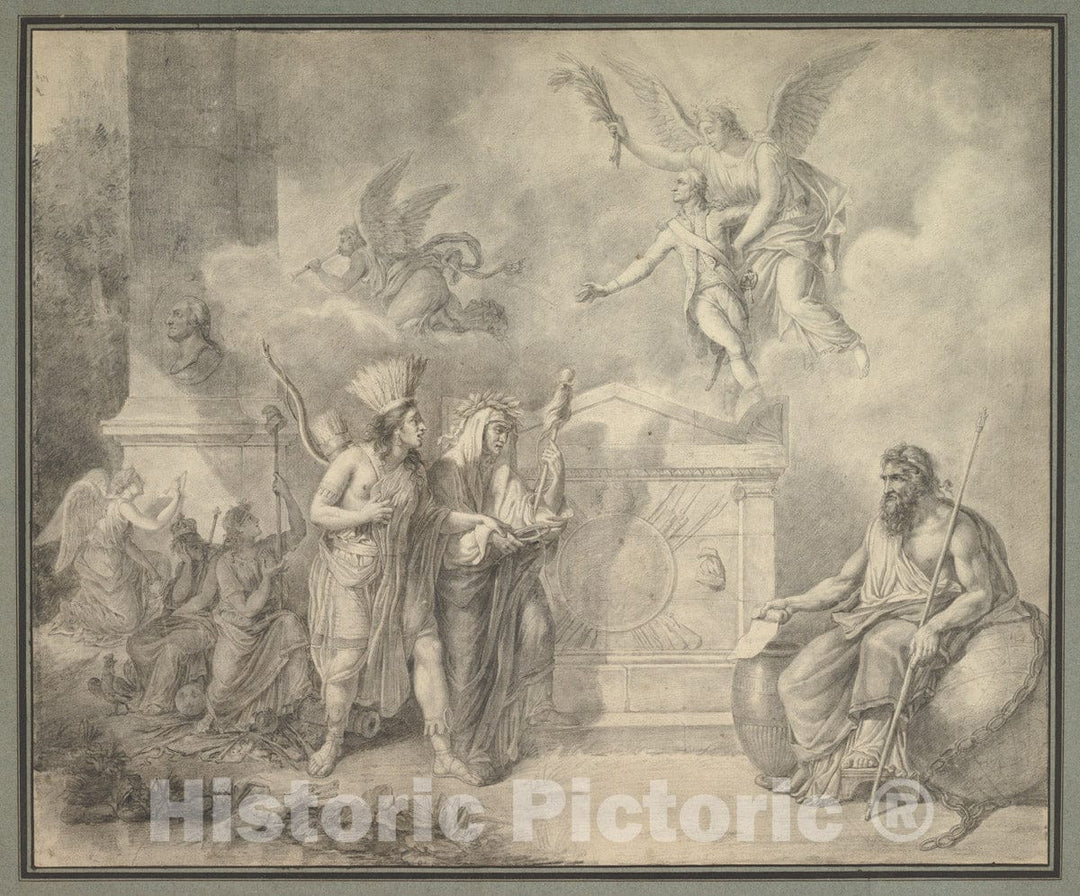 Art Print : Étienne Pallière - Apotheosis of George Washington : Vintage Wall Art