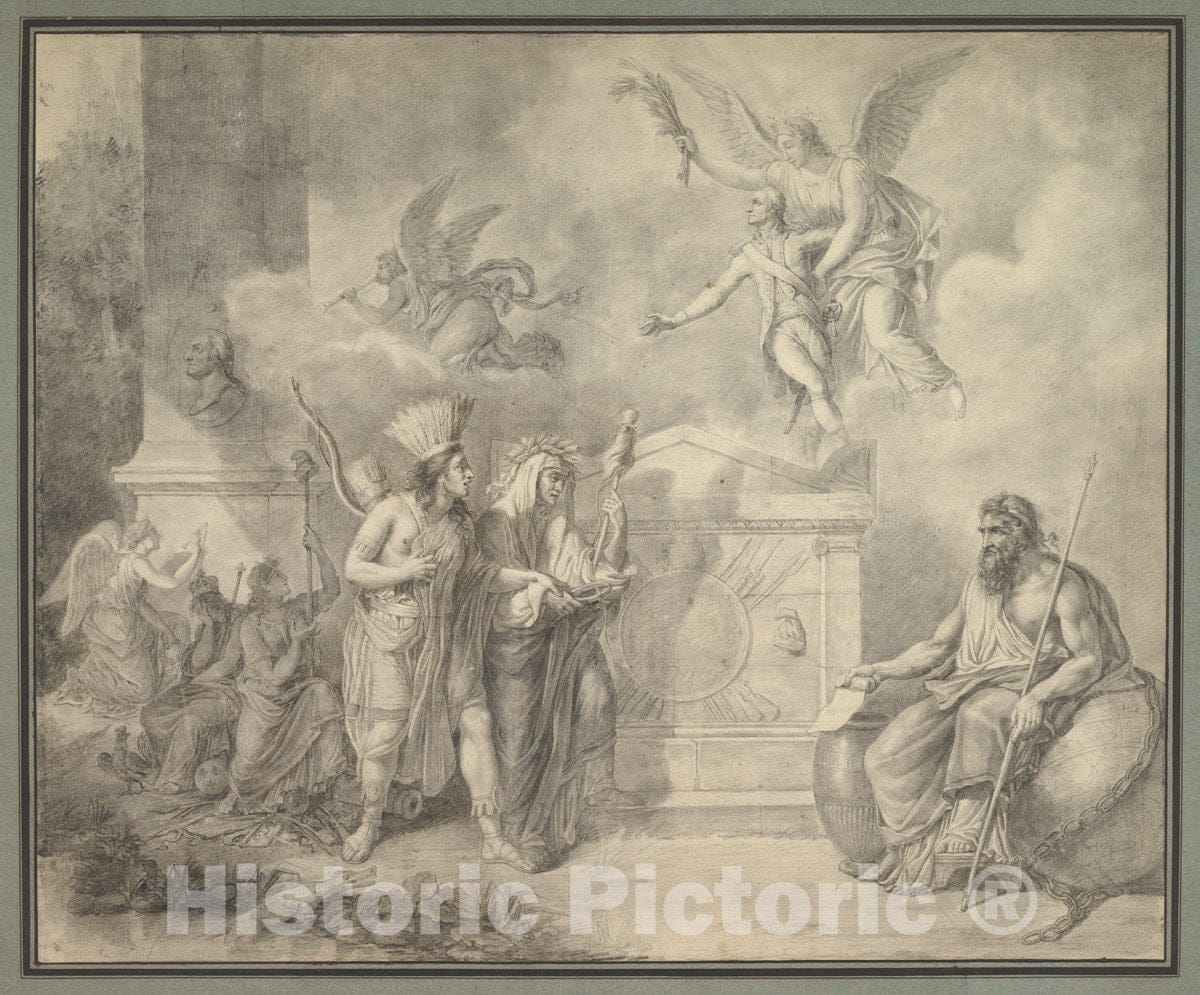 Art Print : Étienne Pallière - Apotheosis of George Washington : Vintage Wall Art