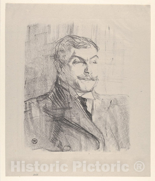 Art Print : Henri de Toulouse-Lautrec - Lucien Guitry : Vintage Wall Art