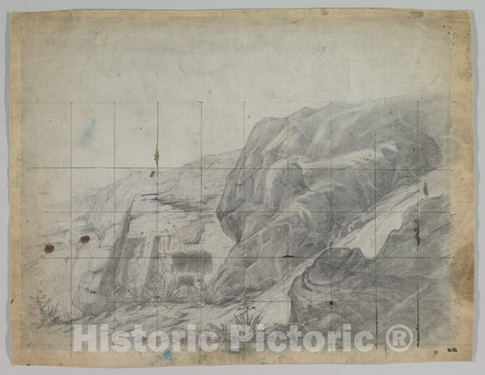 Art Print : Eugène Cicéri - Design for a Stage Set 4 : Vintage Wall Art