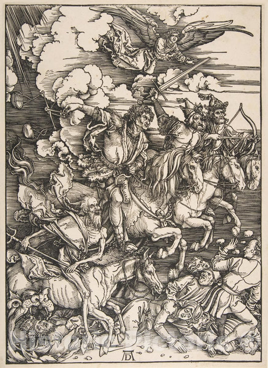 Art Print : Albrecht Dürer - Four Horsemen of The Apocalypse : Vintage Wall Art