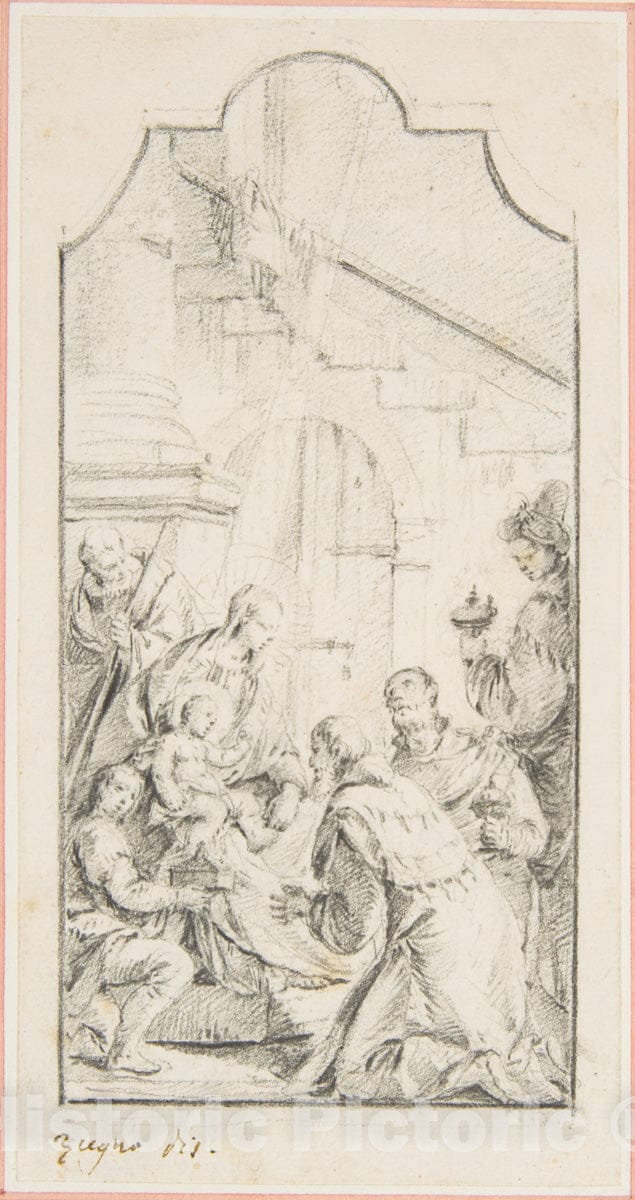 Art Print : Francesco Zugno - The Adoration of The Magi : Vintage Wall Art
