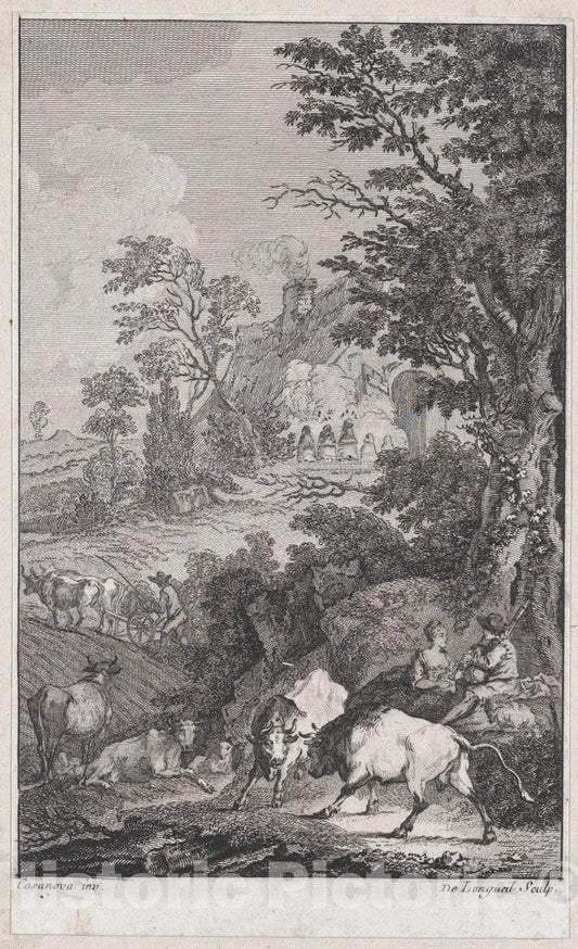 Art Print : Joseph de Longueil - Frontispiece from Virgil : Vintage Wall Art