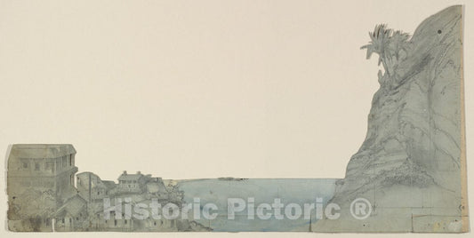 Art Print : Eugène Cicéri - Design for a Stage Set - 431423 : Vintage Wall Art