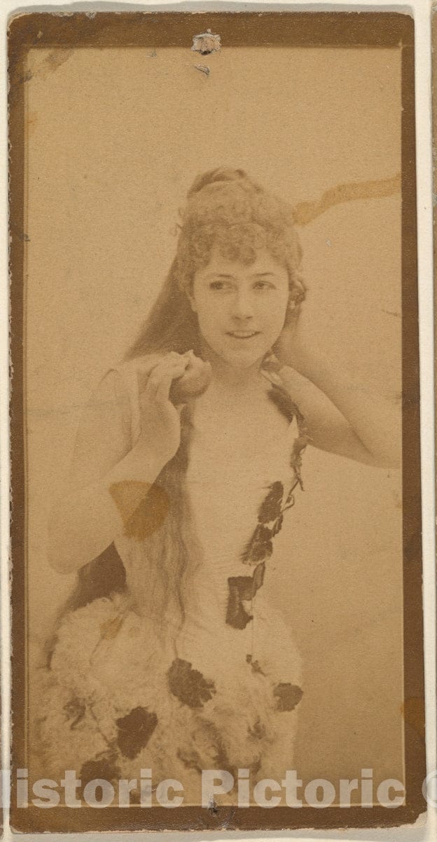 Photo Print : Actress Holding Apple, from The Actresses Series (N668) : Vintage Wall Art
