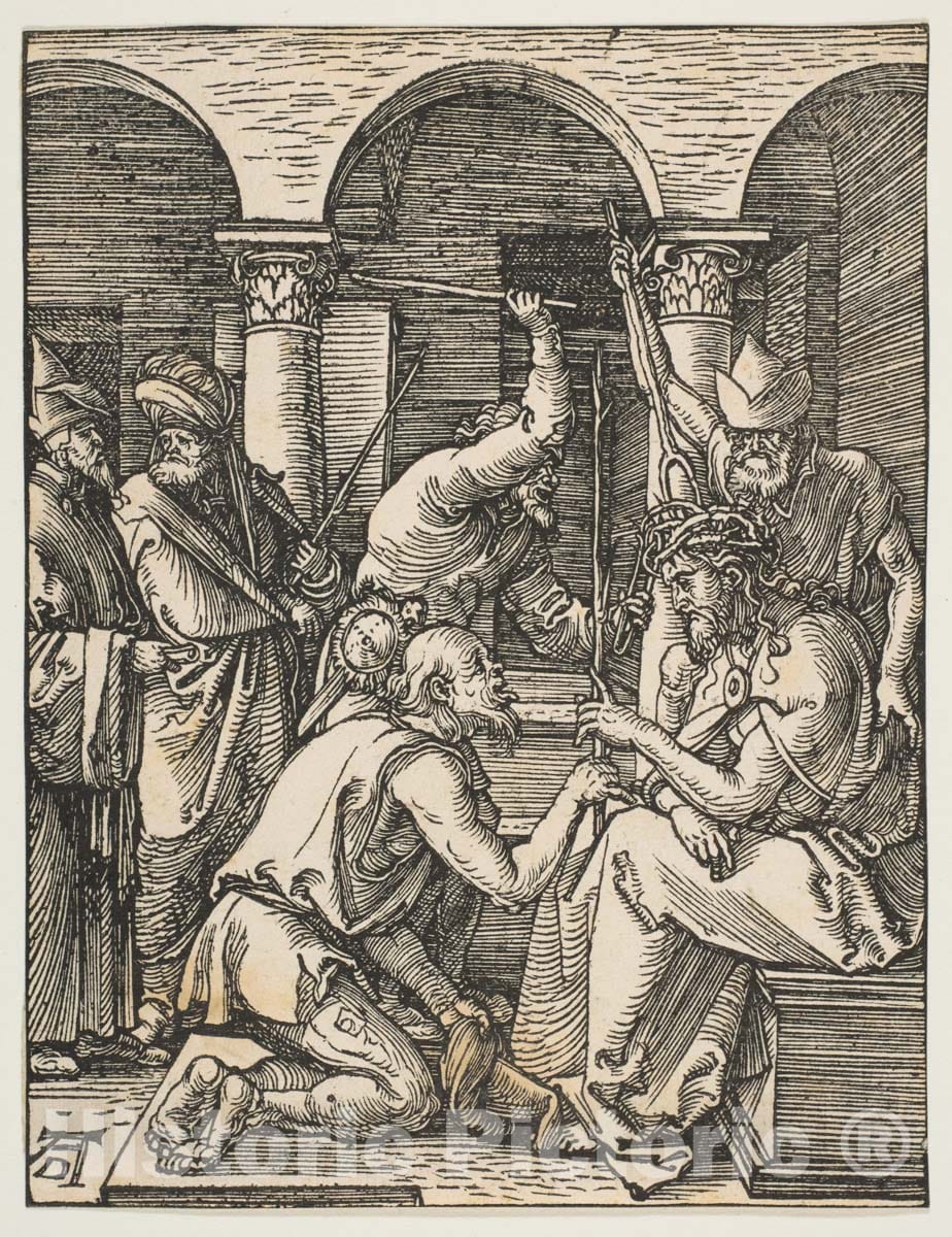 Art Print : Albrecht Dürer - Christ Crowned with Thorns, from The Small Passion 2 : Vintage Wall Art