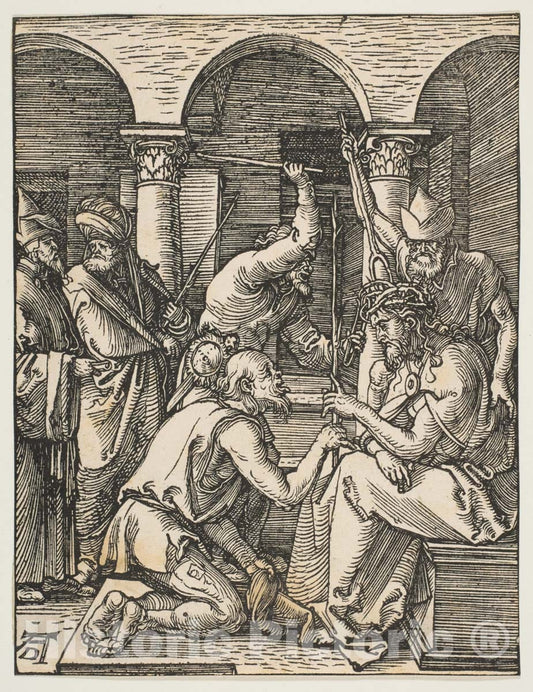 Art Print : Albrecht Dürer - Christ Crowned with Thorns, from The Small Passion 2 : Vintage Wall Art