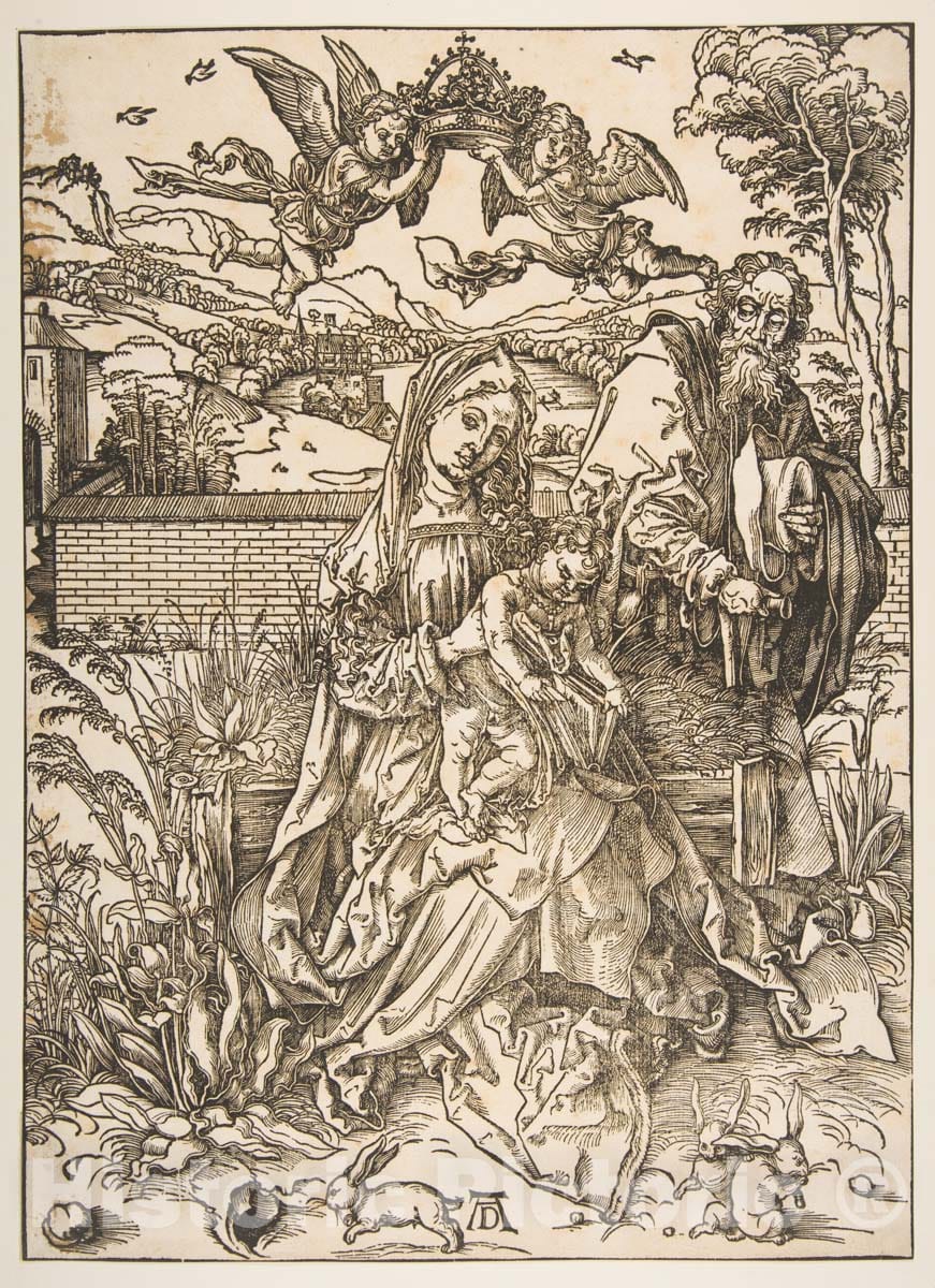 Art Print : Albrecht Dürer - The Holy Family with The Three Hares : Vintage Wall Art