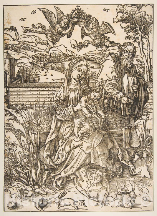 Art Print : Albrecht Dürer - The Holy Family with The Three Hares : Vintage Wall Art