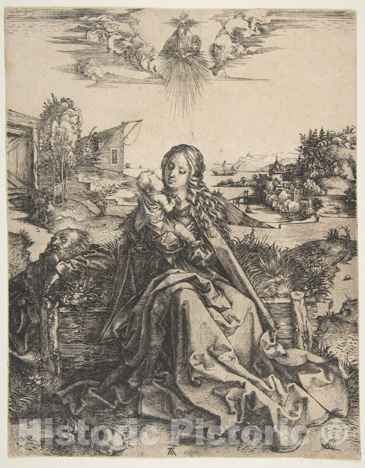 Art Print : Albrecht Dürer - Holy Family with a Dragonfly : Vintage Wall Art