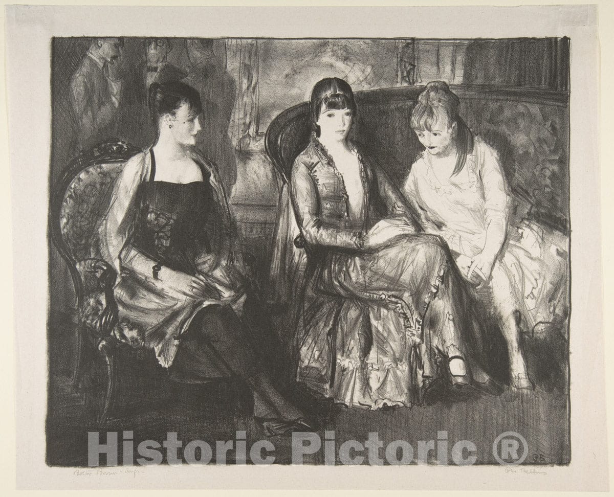 Art Print : George Bellows - Marjorie, Emma and Elsie : Vintage Wall Art