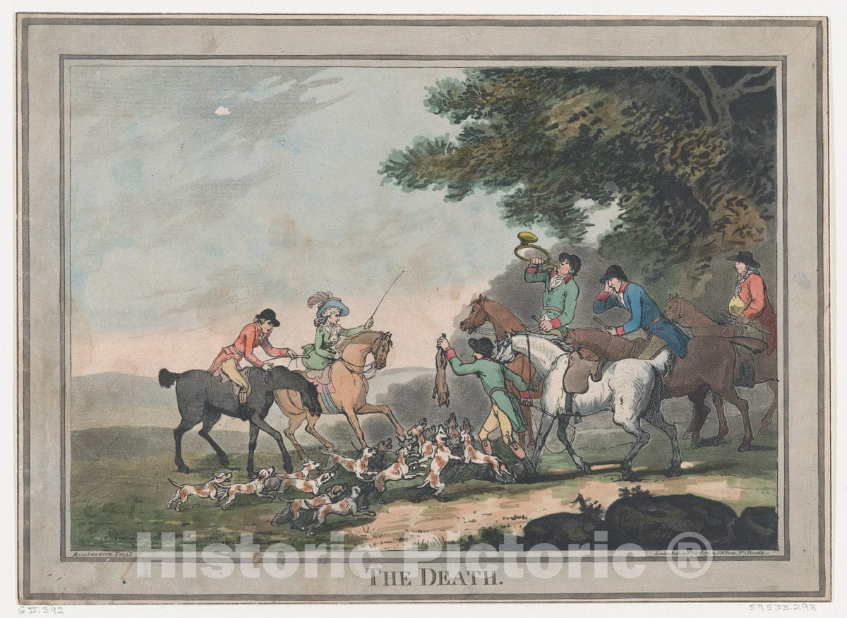 Art Print : Thomas Rowlandson - The Death : Vintage Wall Art
