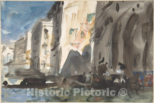 Art Print : Hercules Brabazon Brabazon - Bridge on The Grand Canal, Venice : Vintage Wall Art