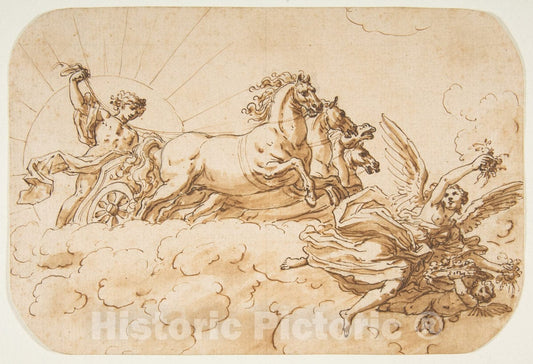 Art Print : Sir James Thornhill - Chariot of Apollo : Vintage Wall Art
