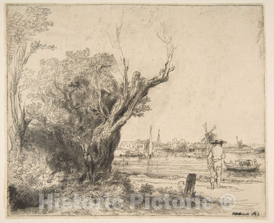 Art Print : Rembrandt (Rembrandt Van Rijn) - The Omval : Vintage Wall Art