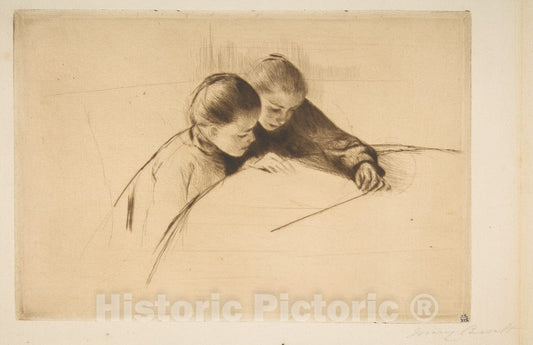 Art Print : Mary Cassatt - The Map : Vintage Wall Art