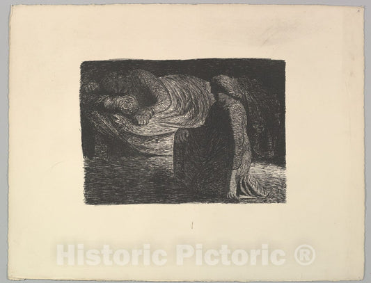 Art Print : Ernst Barlach - Besenbein auf dem Toten Rosse Herzhorn II : Vintage Wall Art