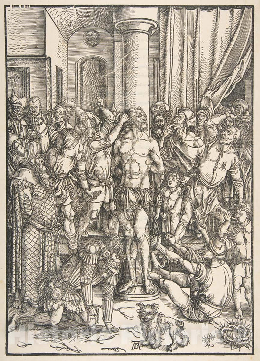 Art Print : Albrecht Dürer - The Flagellation, from The Large Passion : Vintage Wall Art