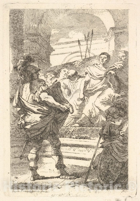 Art Print : Jean Honoré Fragonard - Fabius Maximus Before The Senate at Carthage 1 : Vintage Wall Art