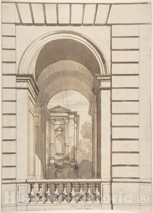 Art Print : Jules-Edmond-Charles Lachaise - Design for Stable Arches, Hôtel Candamo 2 : Vintage Wall Art