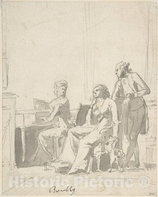 Art Print : Louis Léopold Boilly - Conversation Piece : Vintage Wall Art