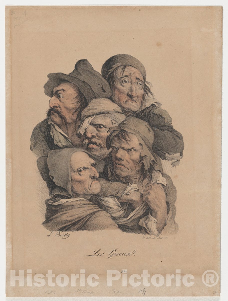 Art Print : Louis Léopold Boilly - The Beggars : Vintage Wall Art