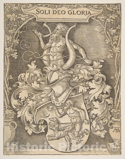 Art Print : Albrecht Dürer - The Arms of Johann Tscherte : Vintage Wall Art