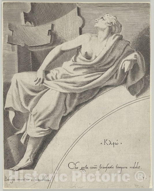 Art Print : Anonymous, French-Italian, 17th Century - Clio : Vintage Wall Art