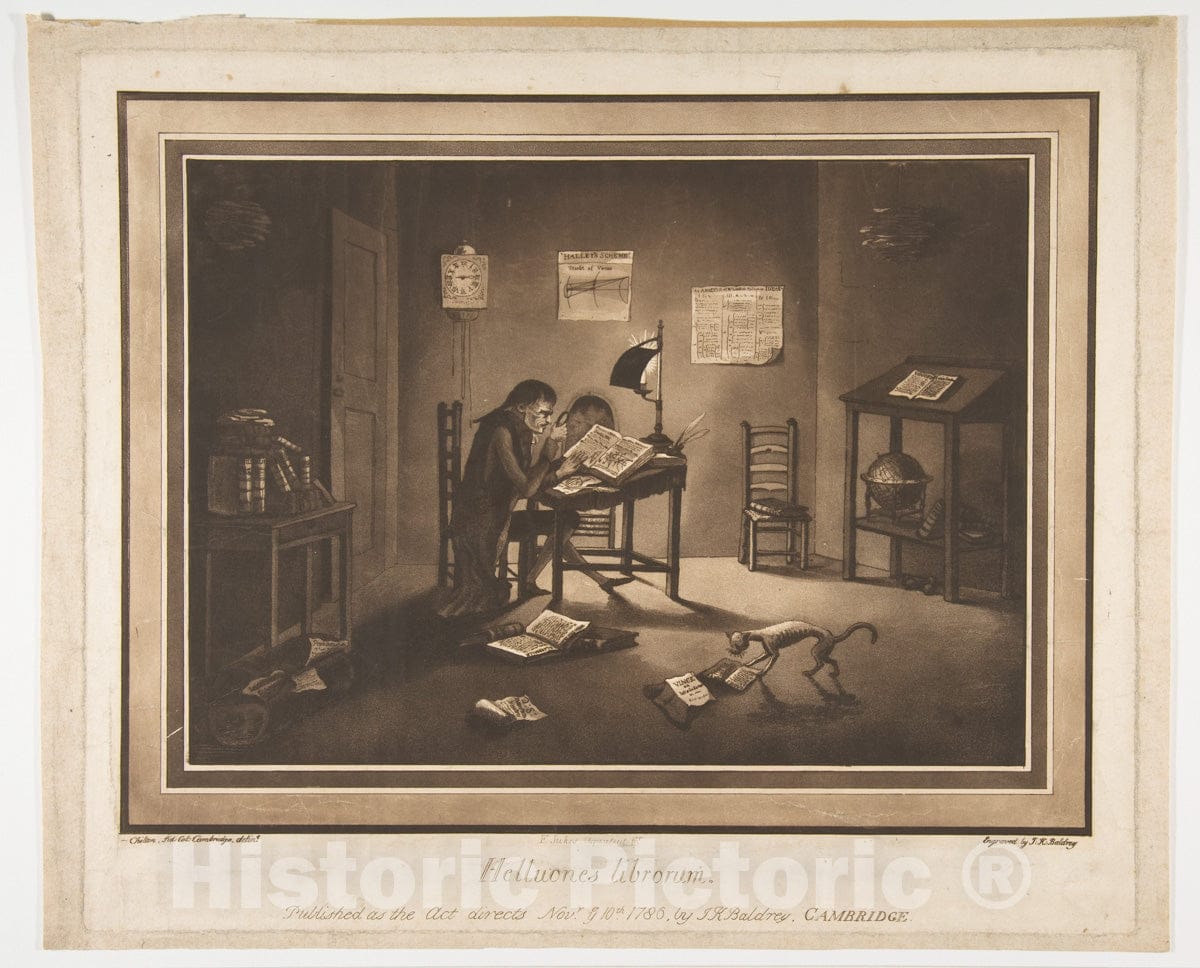 Art Print : Joshua Kirby Baldrey - Helluones librorum (Bookworms) 1 : Vintage Wall Art