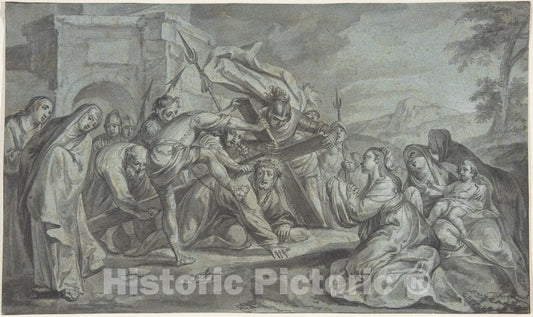 Art Print : Johann Wolfgang Baumgartner - Christ Carrying The Cross : Vintage Wall Art